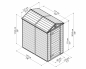 Preview: Palram-Canopia Gerätehaus SKYLIGHT 4x6 (121x177cm) Thermo Polycarbonat grau